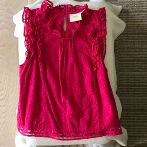 Anthropologie eyelet sleeveless top